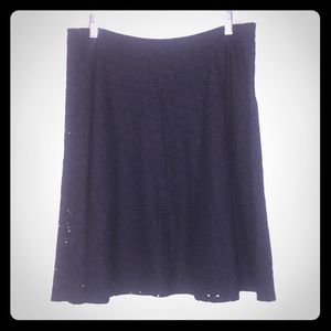 ✅Eyelet A-line skirt